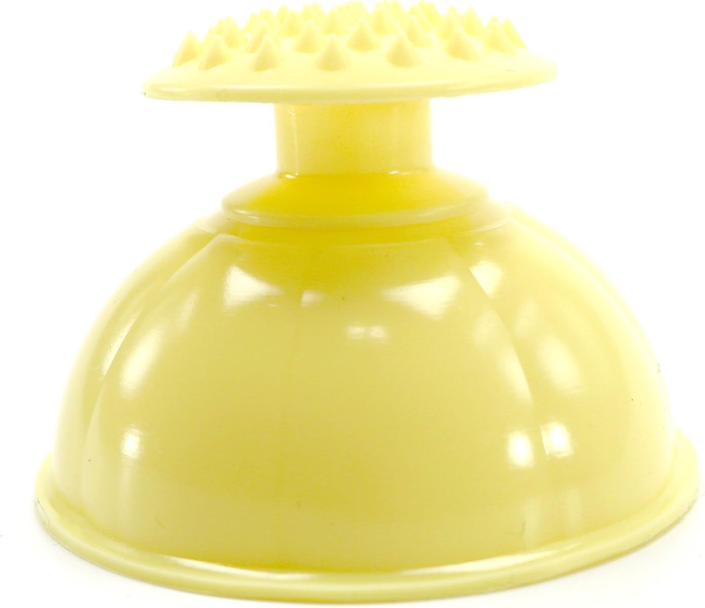 Taza de palma de silicona para mamá para eructar ayudante flema esputo masaje puntiagudo amarillo
