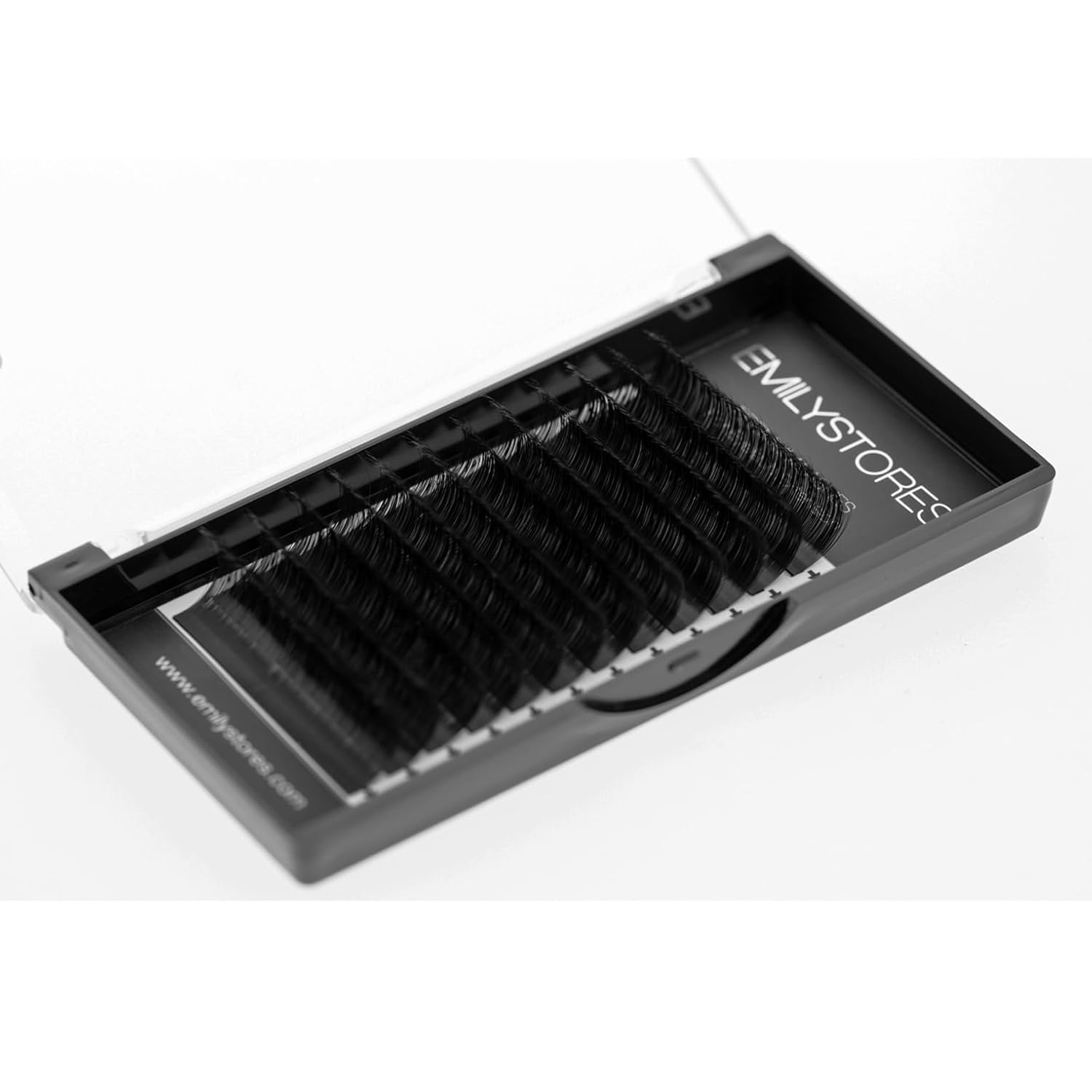 EMILYSTORES Extensiones de pestañas de 0.002 in de grosor, rizo D, 0.51 pulgadas, individuales, de volumen de floración rápida, para extensiones de