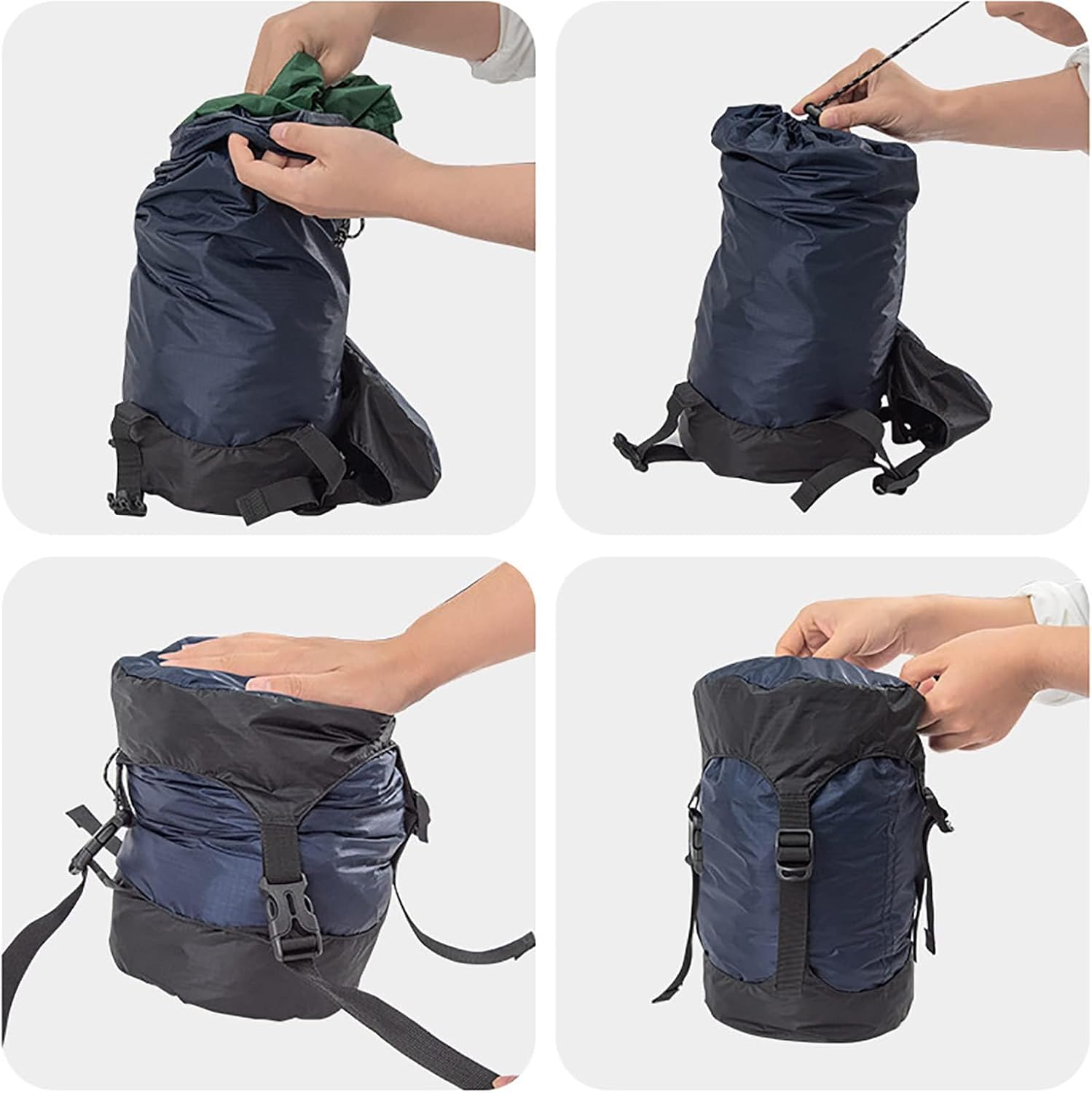 Yundxi Saco de compresión de 5L8L18L25L35L, saco de dormir ligero, almacenamiento de compresión, más 40% de almacenamiento para camping, senderismo,