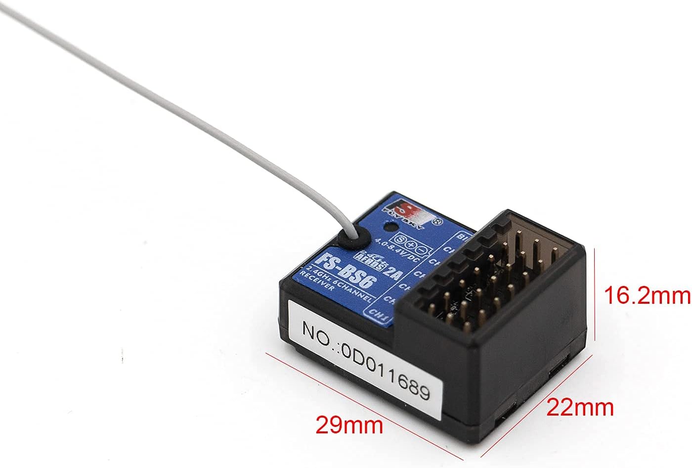 Flysky FS-BS6 Receptor 2.4Ghz 6CH AFHDS2 para Flysky FS-GT5 FS-IT4S Transmisor