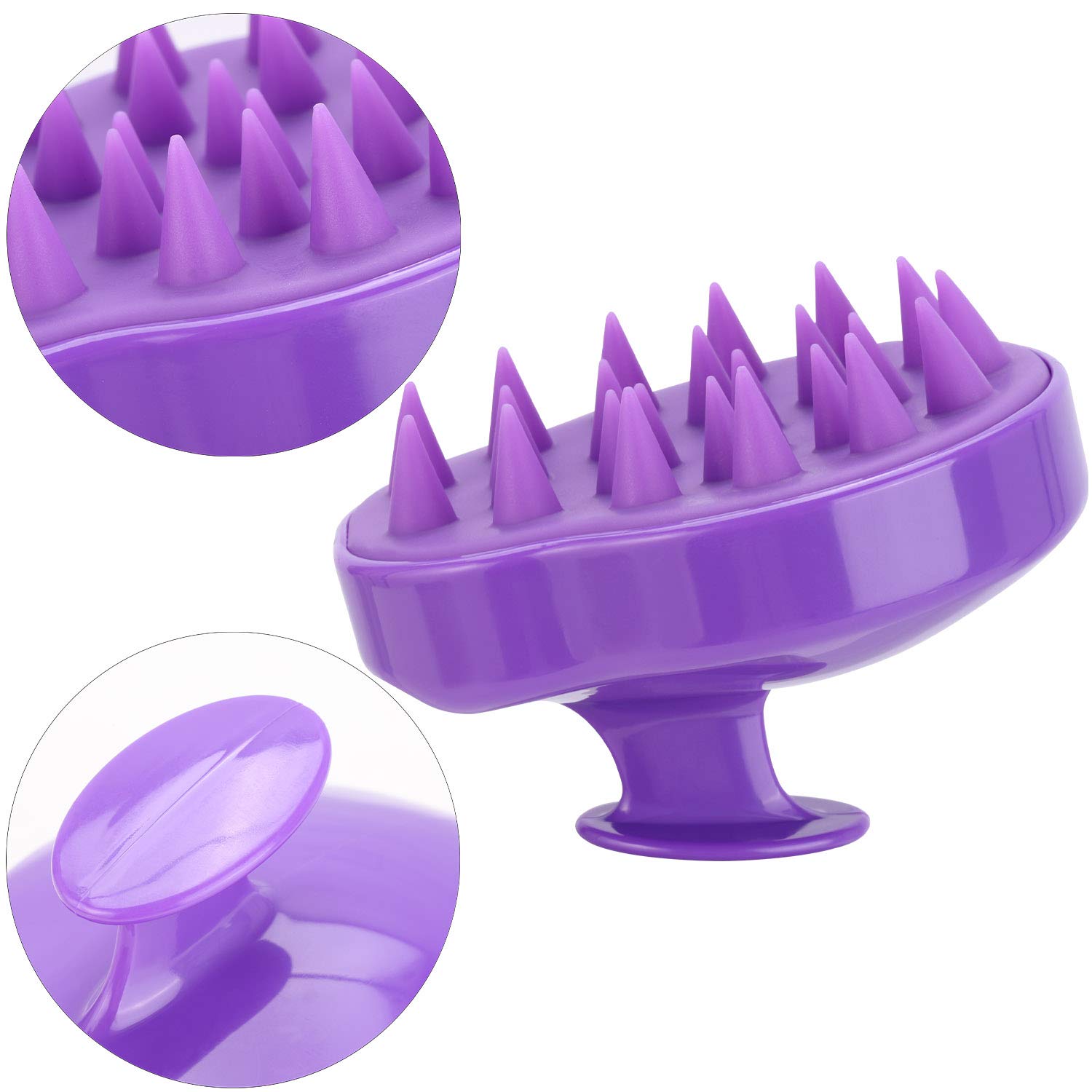 Cepillo de champú para el cabello, masajeador de cuero cabelludo, limpiador de cuero cabelludo, herramienta de lavado de cabello para todo tipo de