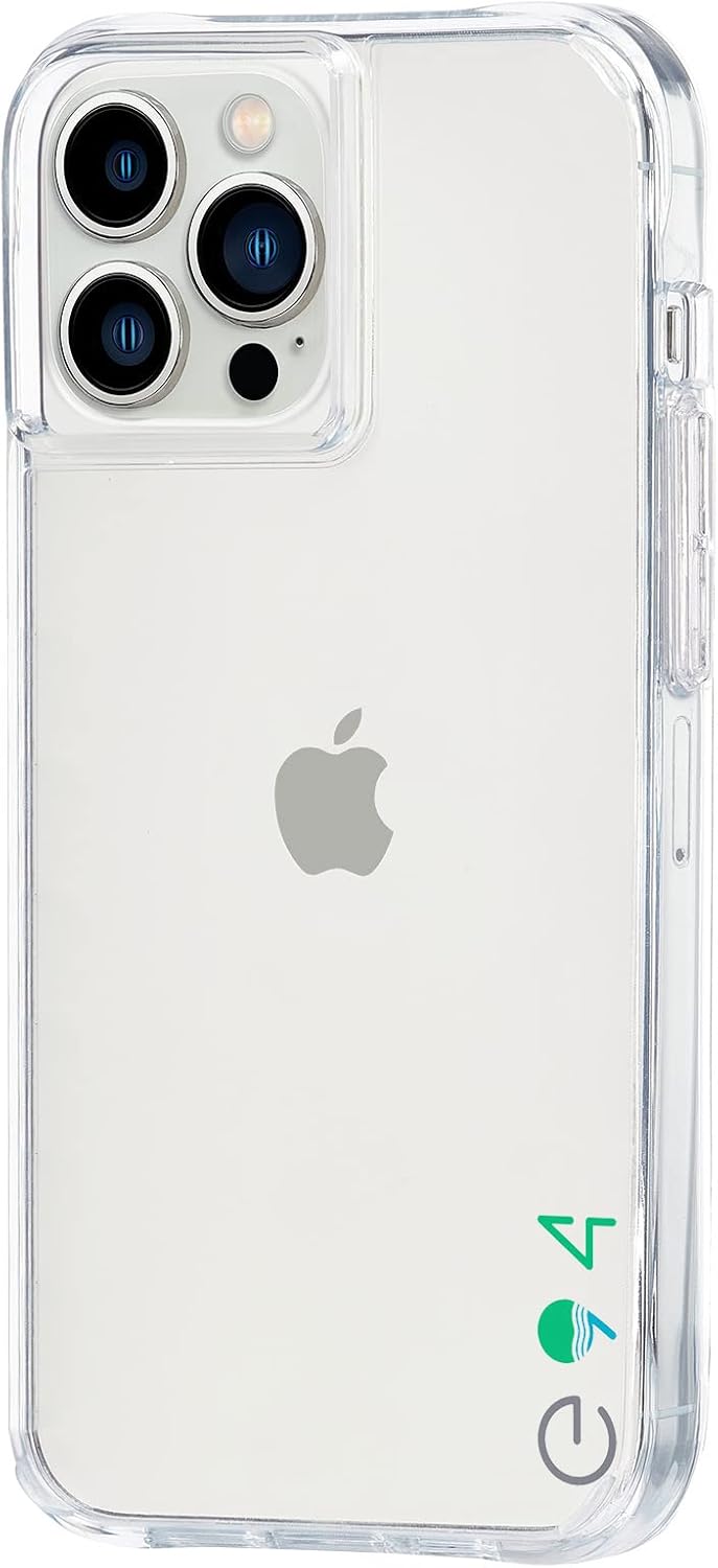 Case-Mate Funda transparente para iPhone 13 Pro Eco 94 protección contra caídas de 10 pies compatible con carga inalámbrica Funda delgada para Apple