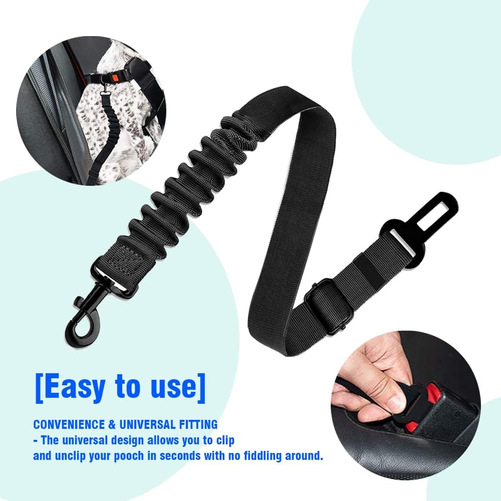 Cinturón de seguridad para perro, cinturón de seguridad ajustable de nailon para mascotas, correas de seguridad para vehículos, cinturones de