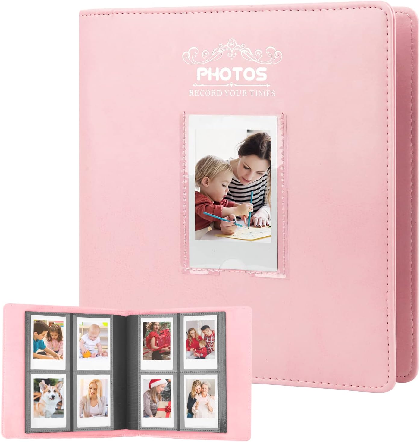 Álbum de fotos de 2 x 3 para cámara instantánea Fujifilm Instax Mini, 288 bolsillos, cubierta de piel, mini álbum de fotos para Fujifilm Instax Mini