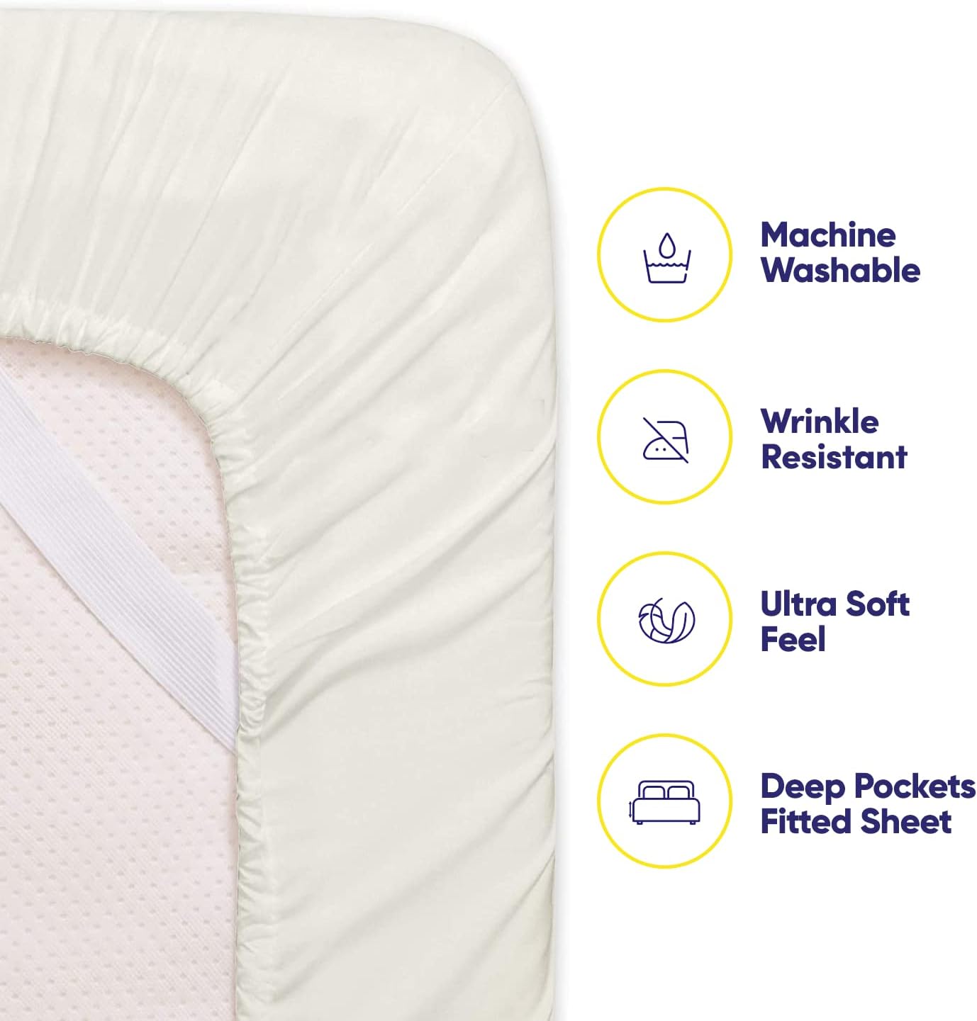 Sweet Home Collection Juego de sábanas de 6 piezas de 1,500 hilos de microfibra con bolsillos profundos y fundas de almohada extra, paquete