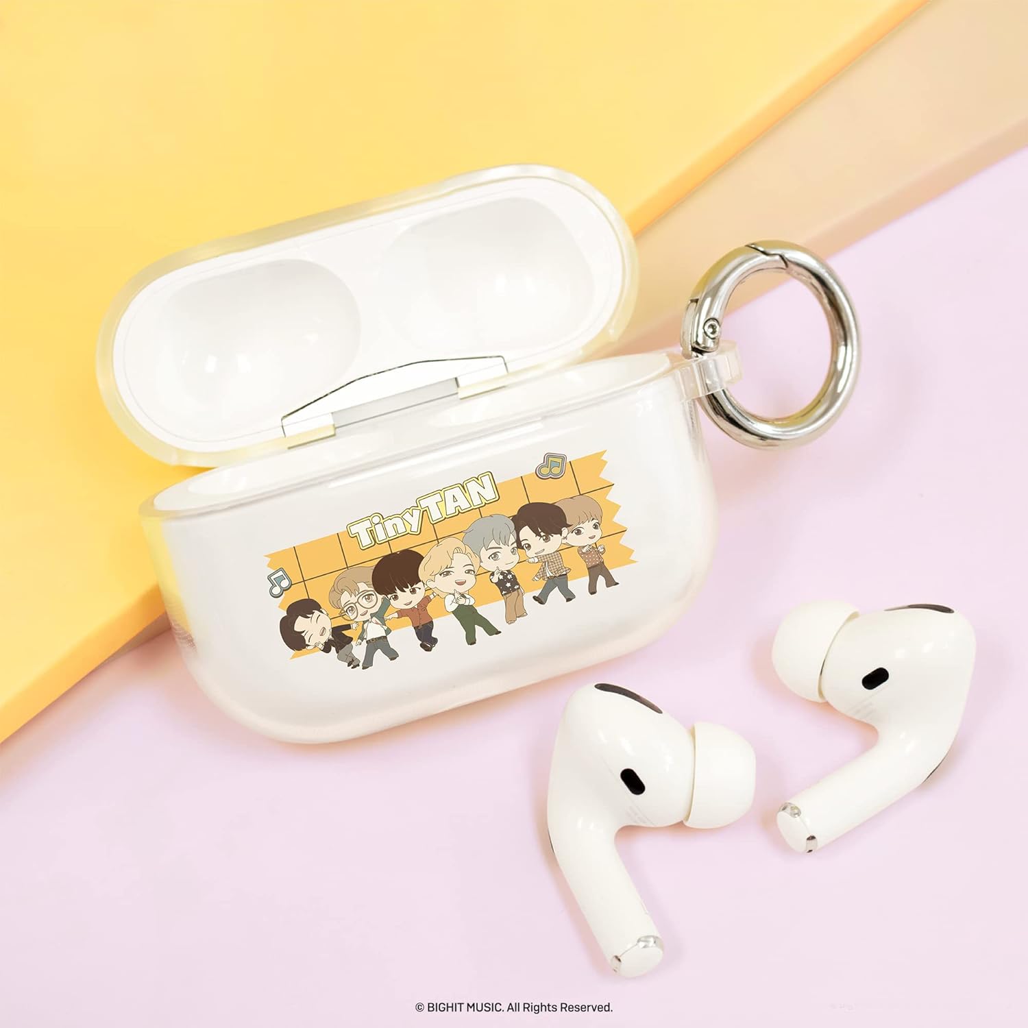 iFace TinyTAN – Linda funda para AirPods Pro – Dynamite Funda transparente de anime para Apple AirPods Pro Mercancía oficial con diseño TinyTan