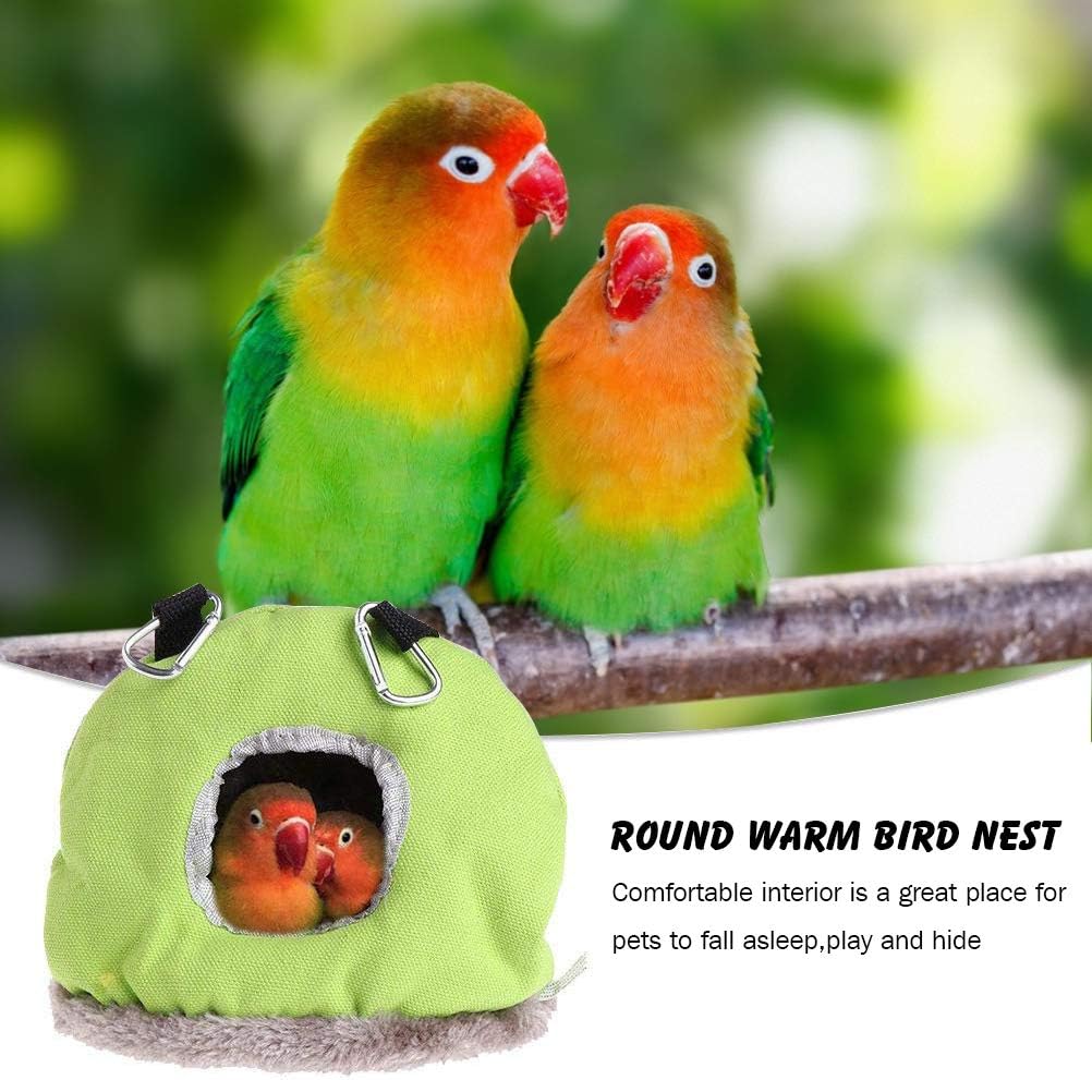 Pssopp Jaula para pájaros cálida de invierno, cueva para acurrucarse, para pájaros, hamaca colgante para pájaros, cama para periquitos, cacatúas,