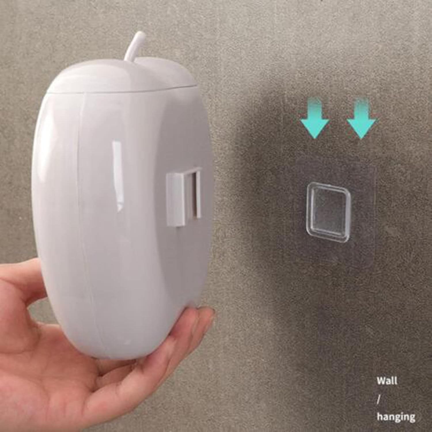 Amposei Caja de almacenamiento de plástico, bolsa de almacenamiento de frescos, organizador de cocina, montado en la pared, gran capacidad, sin