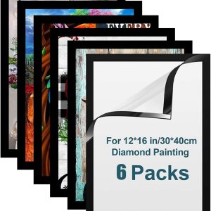 Paquete de 6 marcos de pintura de diamante, marcos para lienzo de pintura de diamante de 12 x 16 pulgadas, marcos de pintura de diamantes para Paquete de 6 marcos de pintura de diamante, marcos para lienzo de pintura de diamante de 12 x 16 pulgadas, marcos de pintura de diamantes para