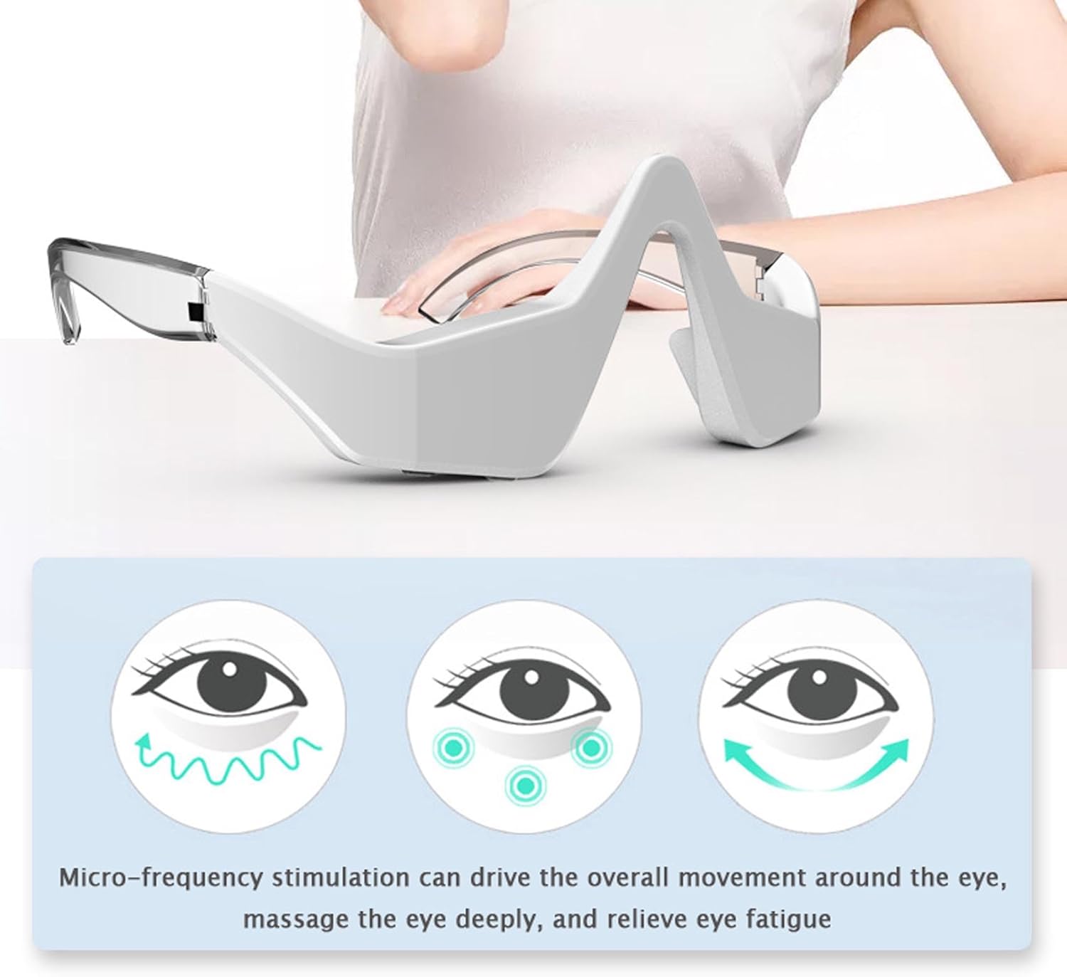 Unwind – Eye Beauty Pro, masajeador de ojos con vibración para belleza ocular, dispositivo de cuidado de ojos de tono firme, para fatiga ocular,