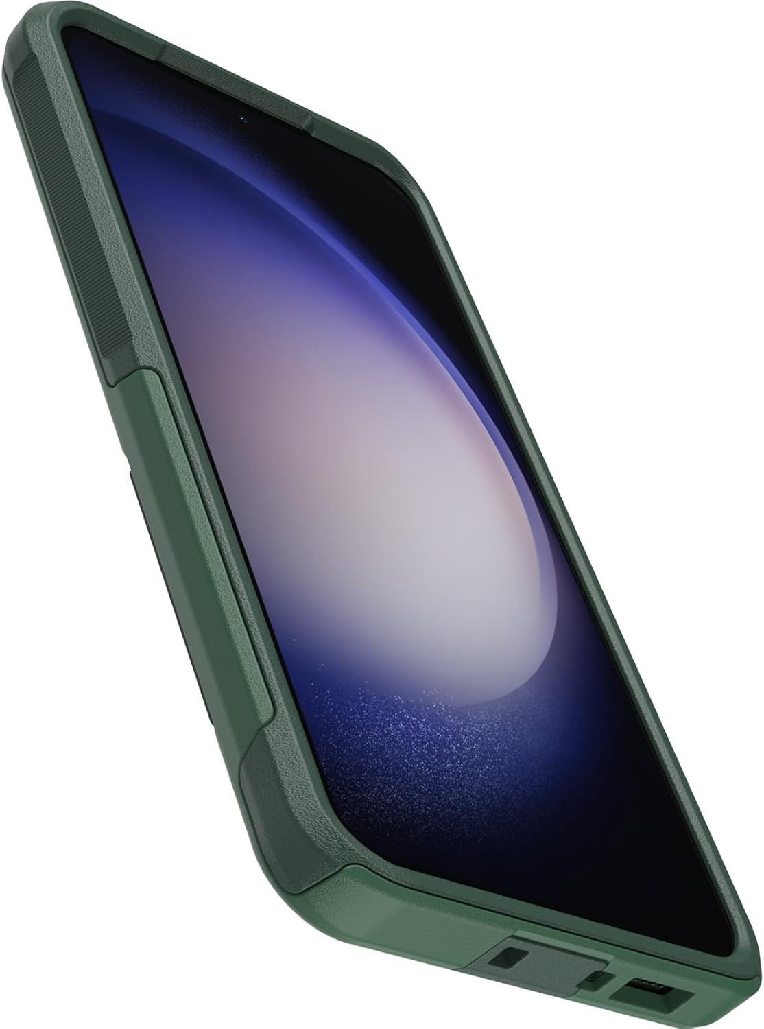 OtterBox Funda Galaxy S23+ Commuter Series – TREES COMPANY (verde), delgada y resistente, apta para el bolsillo, con protección de puerto