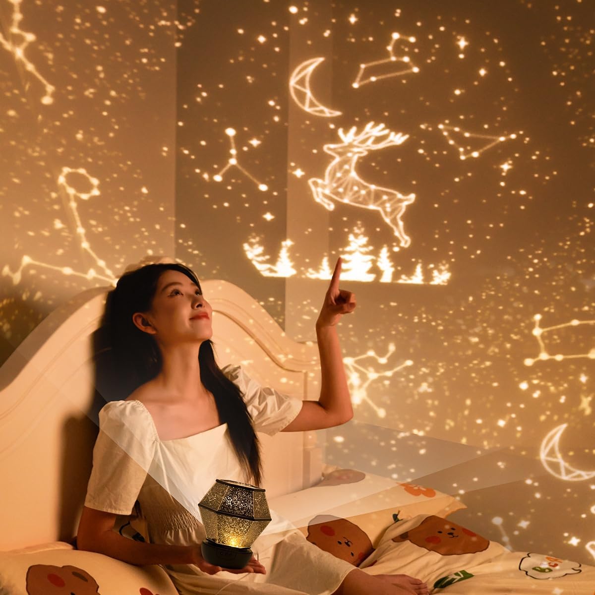 12 juegos de películas, proyector de estrellas para niños, proyector de galaxia para dormitorio, lámpara de planetario de estrella de cielo