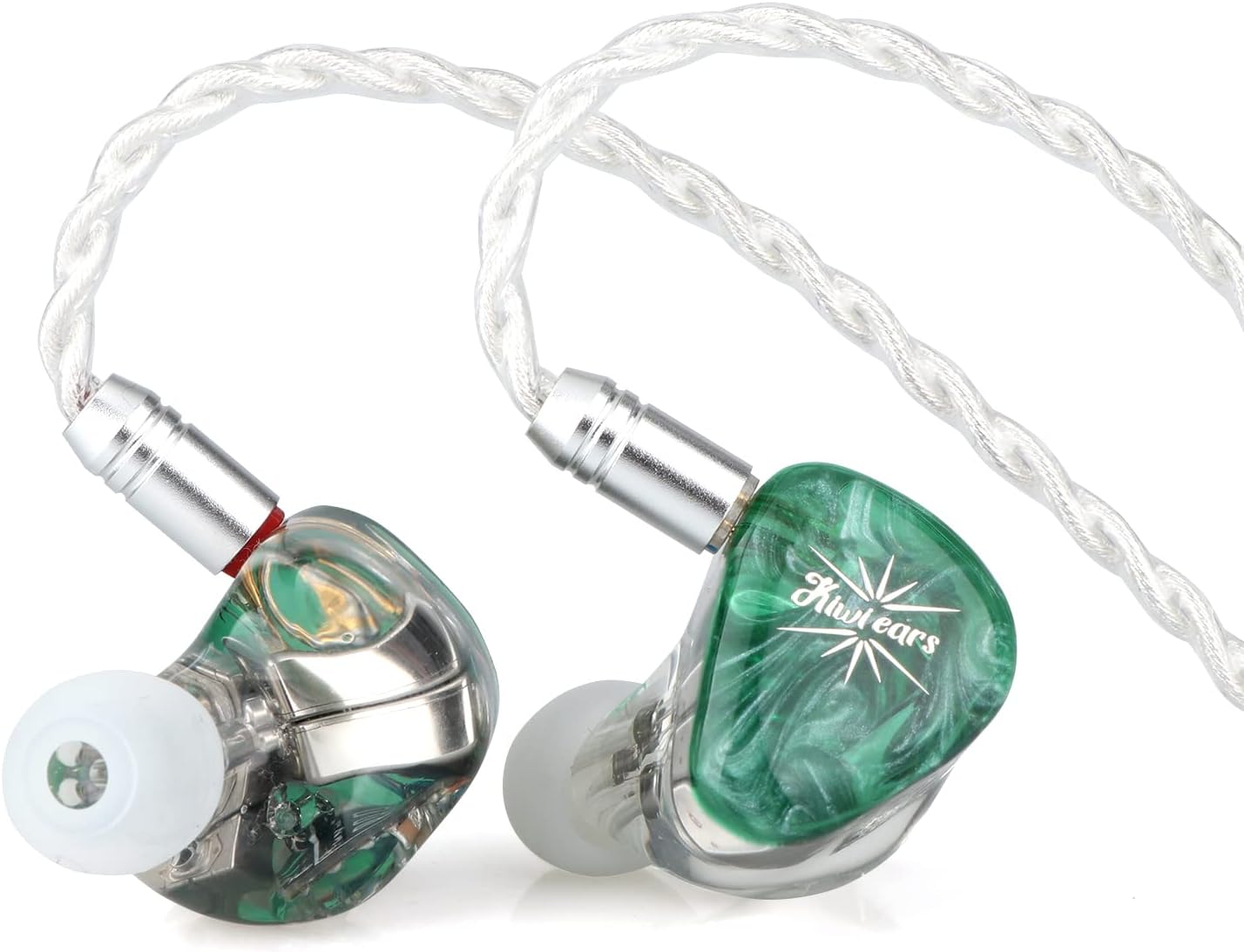 Linsoul Kiwi Ears Orchestra Lite Performance – Monitor intrauditivo personalizado de 8BA IEM con cable OFC de cobre desmontable de 4 núcleos 7N sin