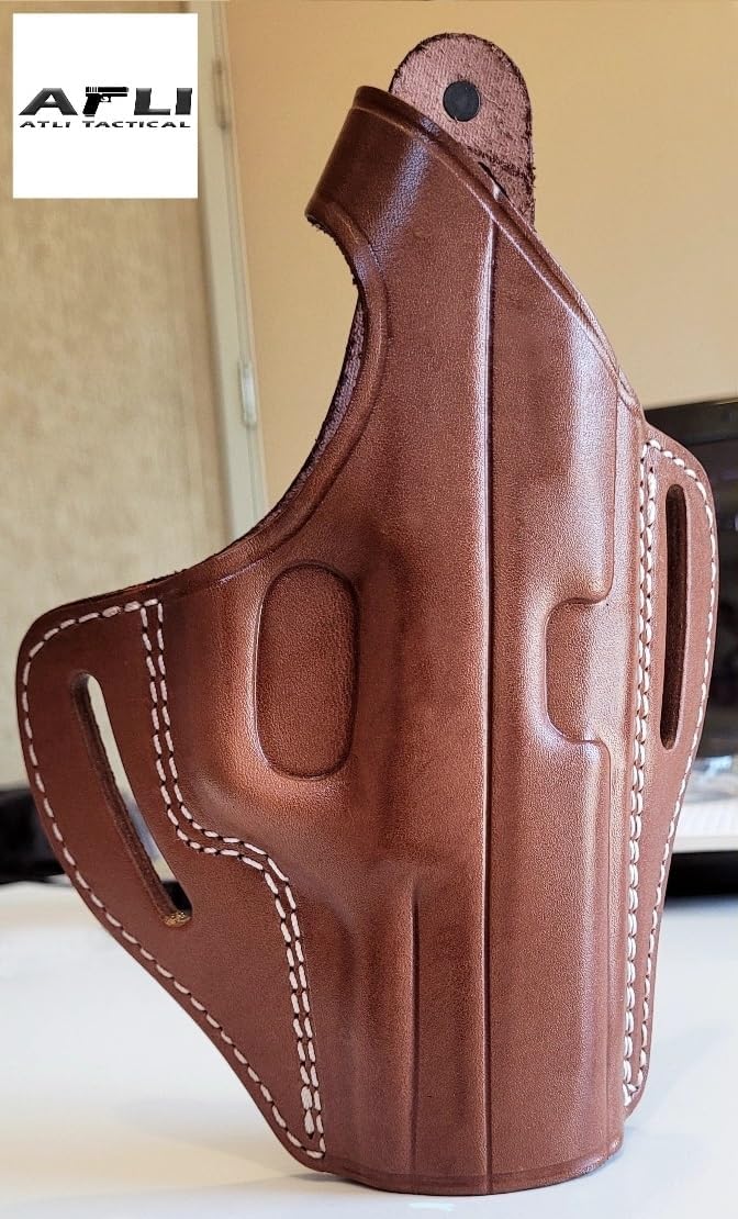 OWB – Funda para pistola de cuero, para Glock 17, 19, 31, 32, 38, 44, Canik TP9, M, P, 2.0, Sig, P220, 225, 365XL, 322, Springfield, XD, Walther,
