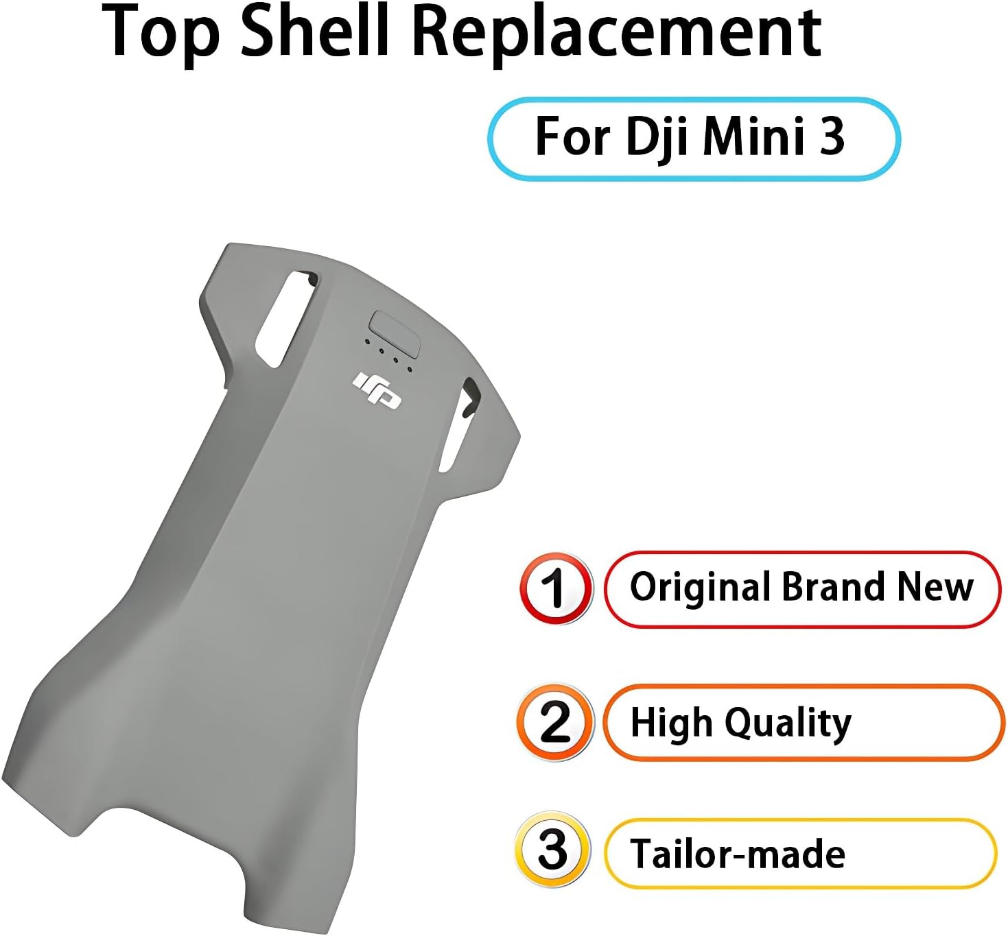 ZWLLKJGS Carrocería superior cubierta cubierta piezas de reparación para Dji Mini 3 Drone Accesorios de repuesto originales (carcasa superior)