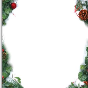 Papel de papelería de Navidad de pino y perla, 50 hojas de membrete para eventos de invierno y vacaciones Papel de papelería de Navidad de pino y perla, 50 hojas de membrete para eventos de invierno y vacaciones