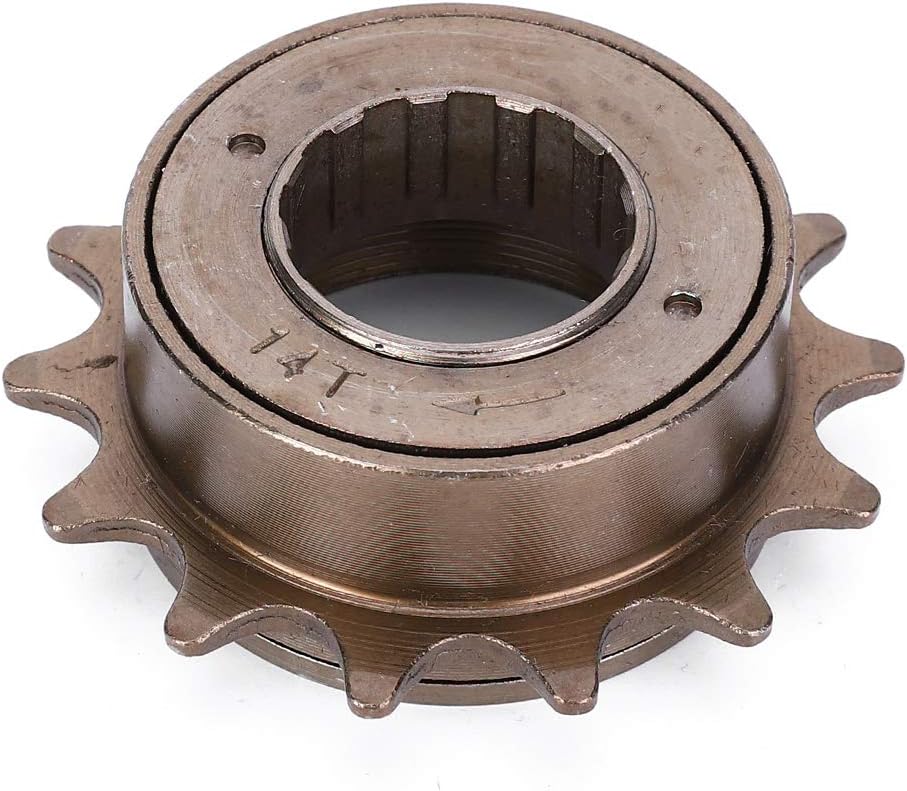 Rueda libre de una sola velocidad, piñón de volante de bicicleta 14T Metal de engranaje fijo Kit de conversión de piezas de bicicleta tipo roscado