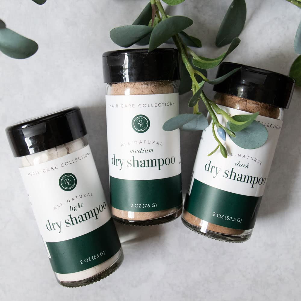 Rowe Casa Organics Champú seco para cabello claro, champú en polvo totalmente natural para cuero cabelludo y cabello grasos, 2 onzas