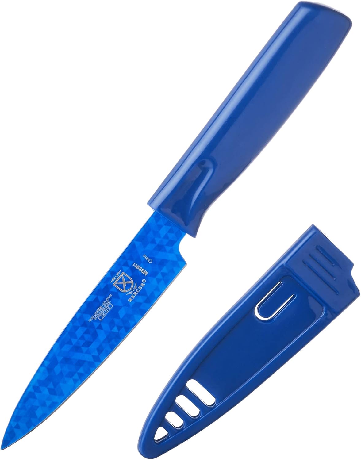 Mercer Culinary Cuchillo de pelar antiadherente, 4 pulgadas, azul