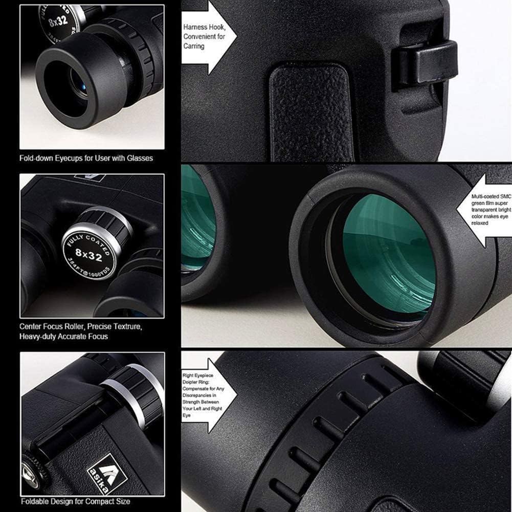 Binoculars 8X32 Binoculars Telescopio Binoculo 4 Roof Full-Multi-Coat (Color is Orange)