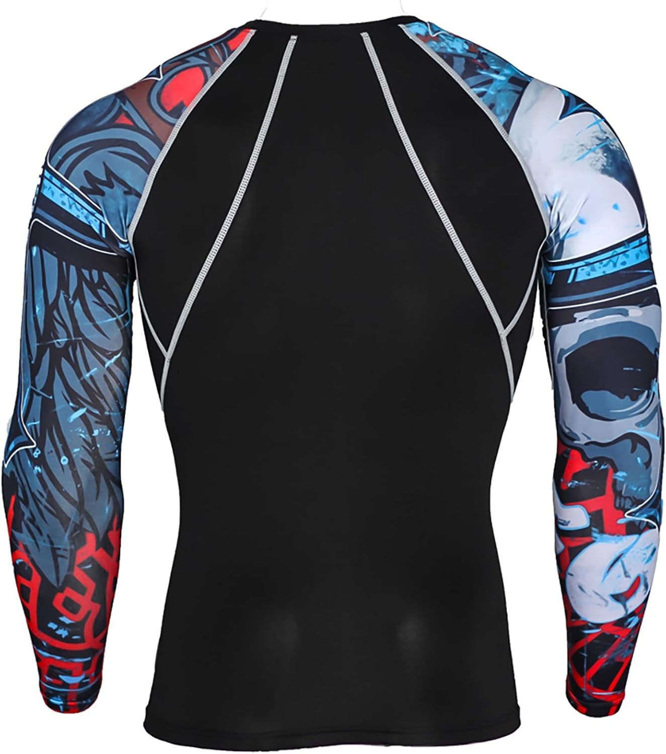 Camiseta de manga larga con protección UPF 50+, ajuste de rendimiento, de compresión, para hombre, camiseta de entrenamiento para natación