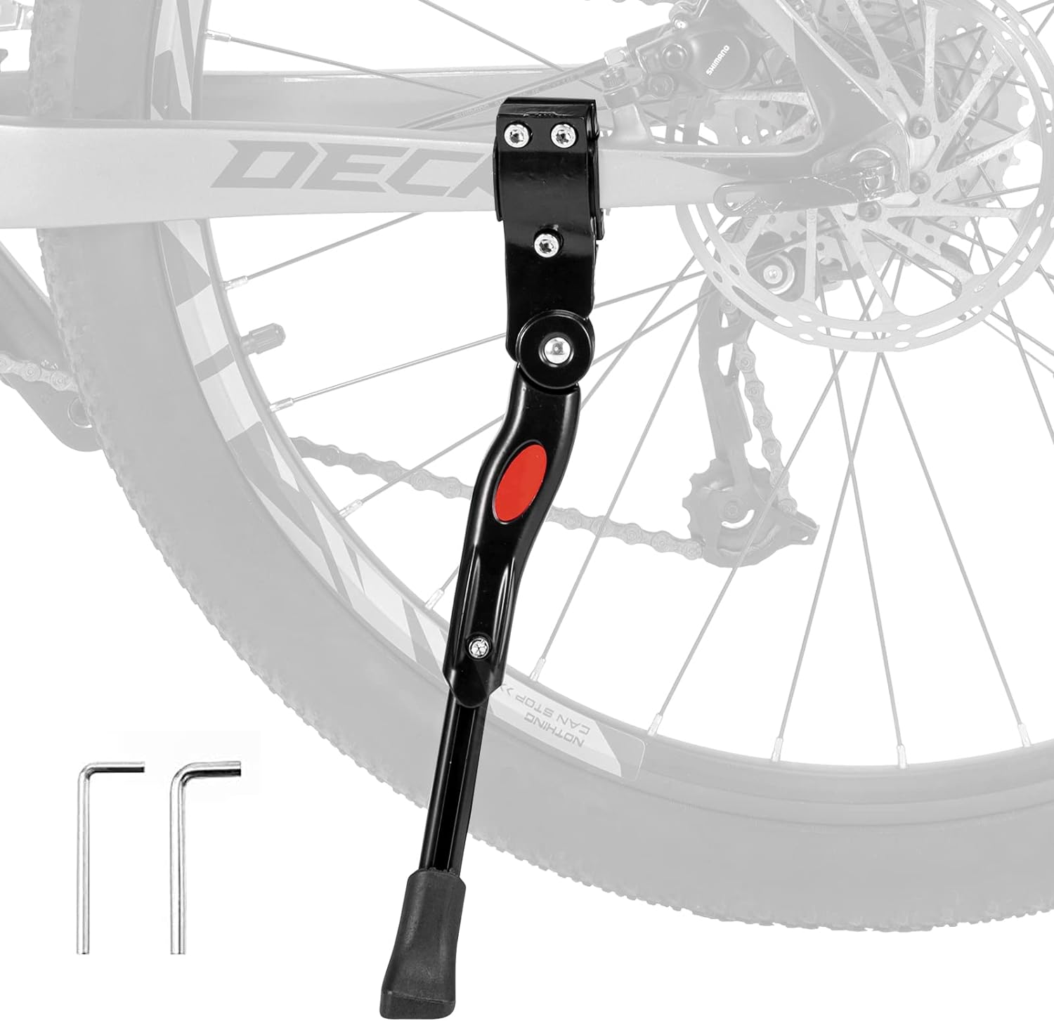 ROCKBROS Soporte de bicicleta ajustable para bicicleta, soporte trasero para bicicleta, soporte lateral de aleación de aluminio, soporte para