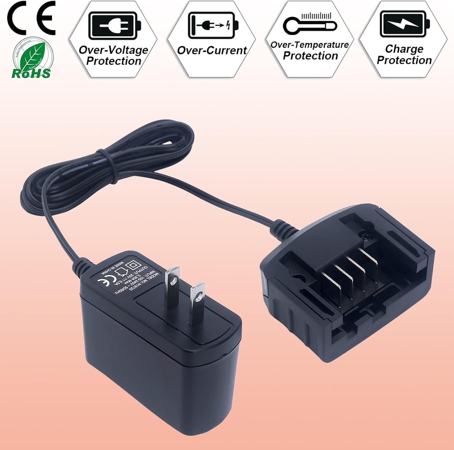 Lasica Repuesto para cargador de batería de litio de 20 V Black and Decker LCS1620B compatible con Black & Decker 20 voltios Max Litio LBXR20