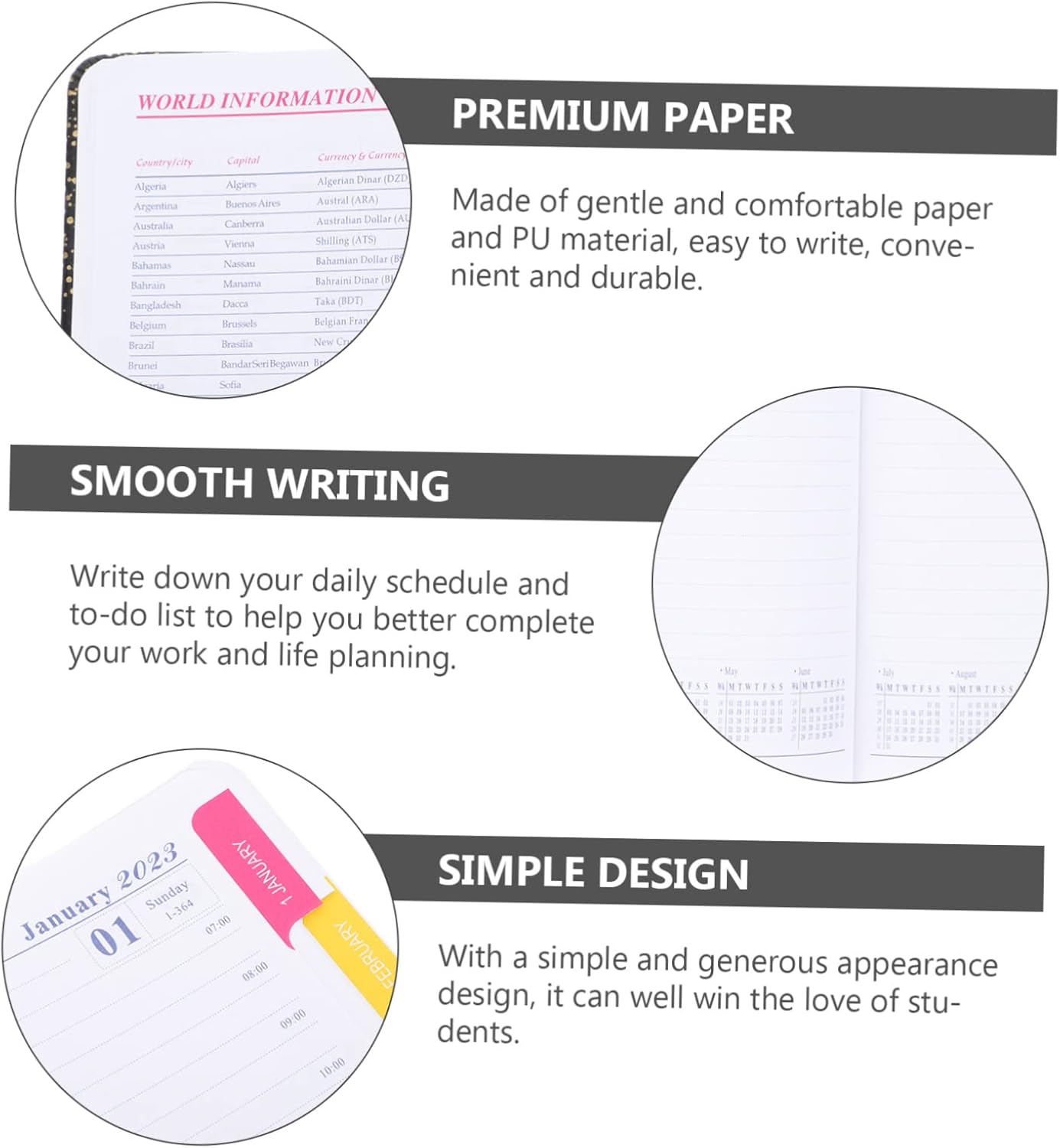 MAGICLULU 3pcs 2023 Agenda Book Today Planner Household Planner To Do List Notepad 2023 Year Planner Weekly Planner Agenda Planners 2023 Notepad