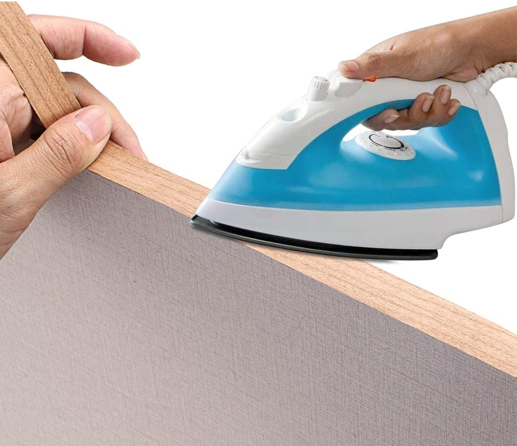 Skelang Cherry – Rollo de 2″ x 50′ de chapa de madera para borde, sin planchar, con adhesivo termofusible, cinta de madera flexible