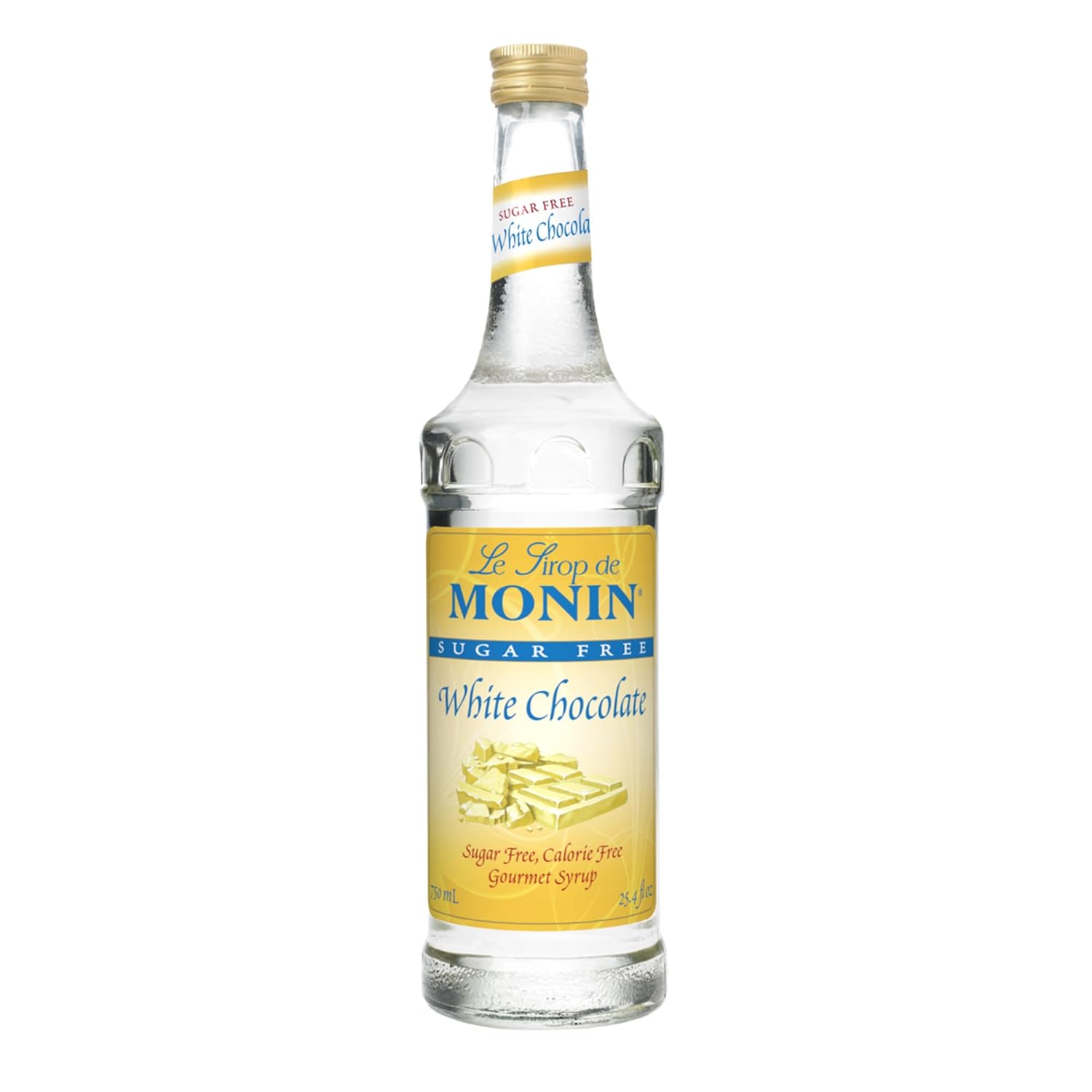 Monin Jarabe de chocolate blanco sin azúcar, 25.4 fl oz