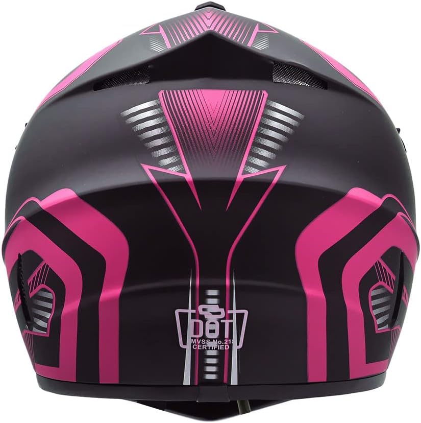 Casco para adultos de 4 ruedas, casco de motocross DOTFMVSS-218, cómodo y transpirable, casco completo para locomotoras utilizadas en todas las