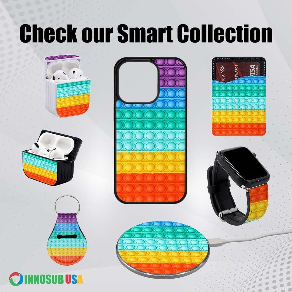 innosub 5 fundas para sublimación en blanco compatibles con Apple iPhone 11 Pro MAX (6.5 pulgadas)  con 3 ranuras para tarjetas de crédito para