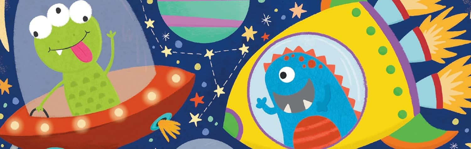 Ceaco – Brillan en la oscuridad – Space Aliens – Rompecabezas de 100 piezas