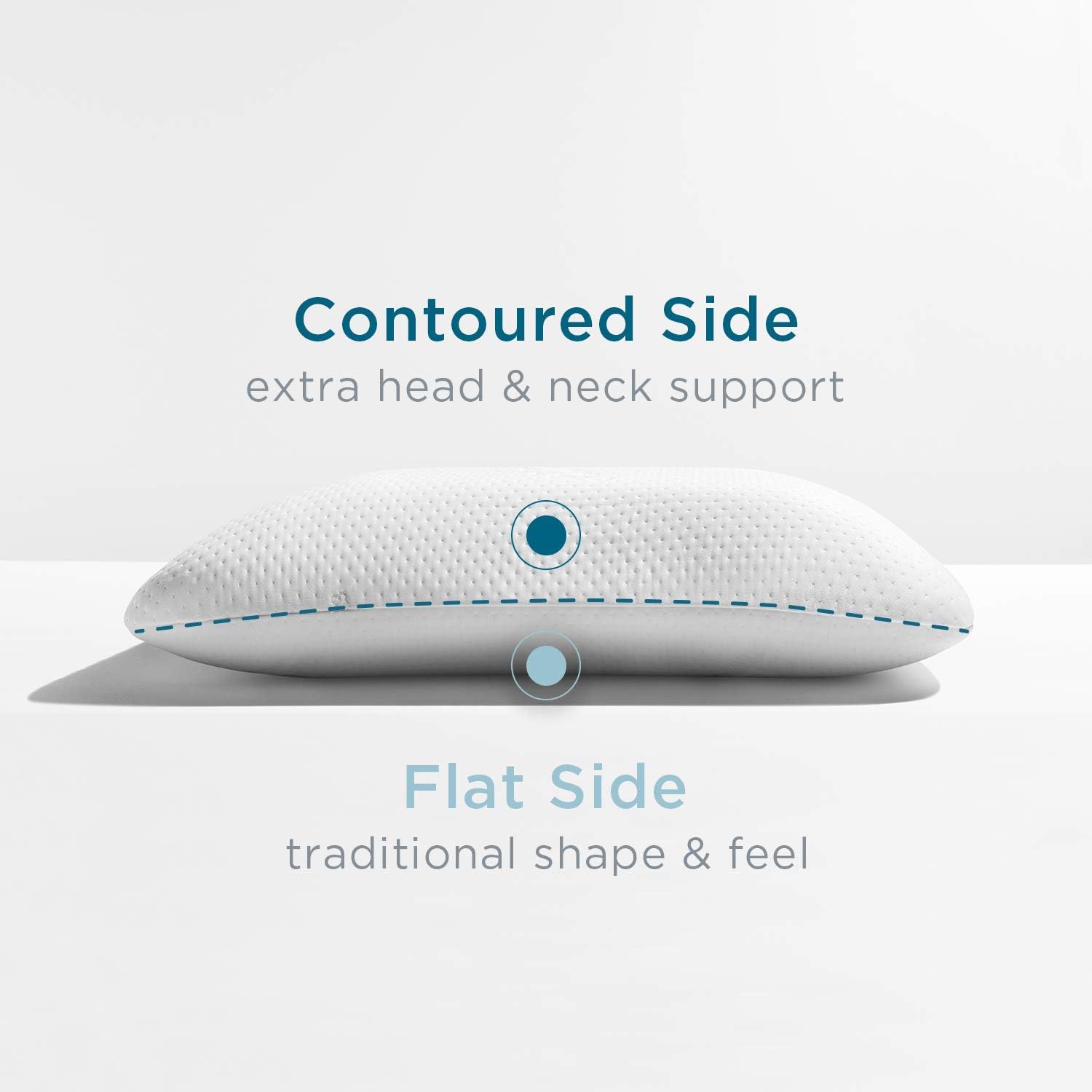Tempur-Pedic TEMPUR-Cloud Breeze – Almohada de enfriamiento doble, almohada Queen & Symphony de lujo, sensación suave, estándar, color blanco
