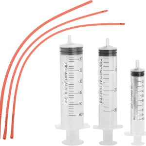 MOTAIN Kit de suministros de alimentación para mascotas, paquete de 3 tubos de alimentación de goma roja (8 Fr, 10 Fr, 14 Fr) con 3 jeringas de MOTAIN Kit de suministros de alimentación para mascotas, paquete de 3 tubos de alimentación de goma roja (8 Fr, 10 Fr, 14 Fr) con 3 jeringas de