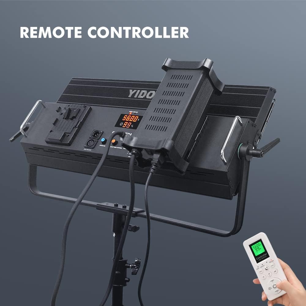 GL-3000C 300W RGB LED Luz de video con aplicación y control remoto, 1% de atenuación mínima precisa360 RGBCRI 97+TLCI 98+2800K-9900K14 efectos