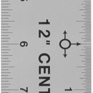 Regla de búsqueda central de acero inoxidable. Ideal para carpintería, trabajo en metal, construcción y alrededor del hogar (regla de 12 pulgadas) Regla de búsqueda central de acero inoxidable. Ideal para carpintería, trabajo en metal, construcción y alrededor del hogar (regla de 12 pulgadas)