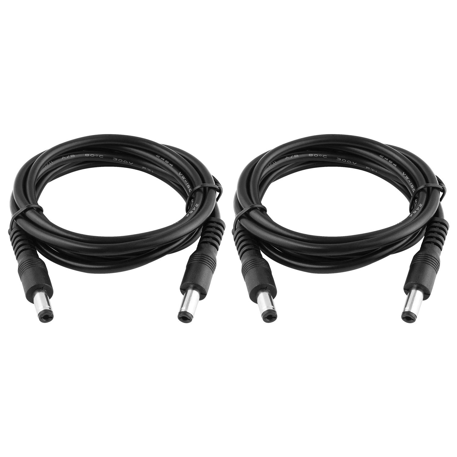 Onite Cable de extensión macho a macho de 3.3 pies, cable adaptador de corriente CC de 0.217 x 0.083 in, para tira LED, cámara de vigilancia, cámara