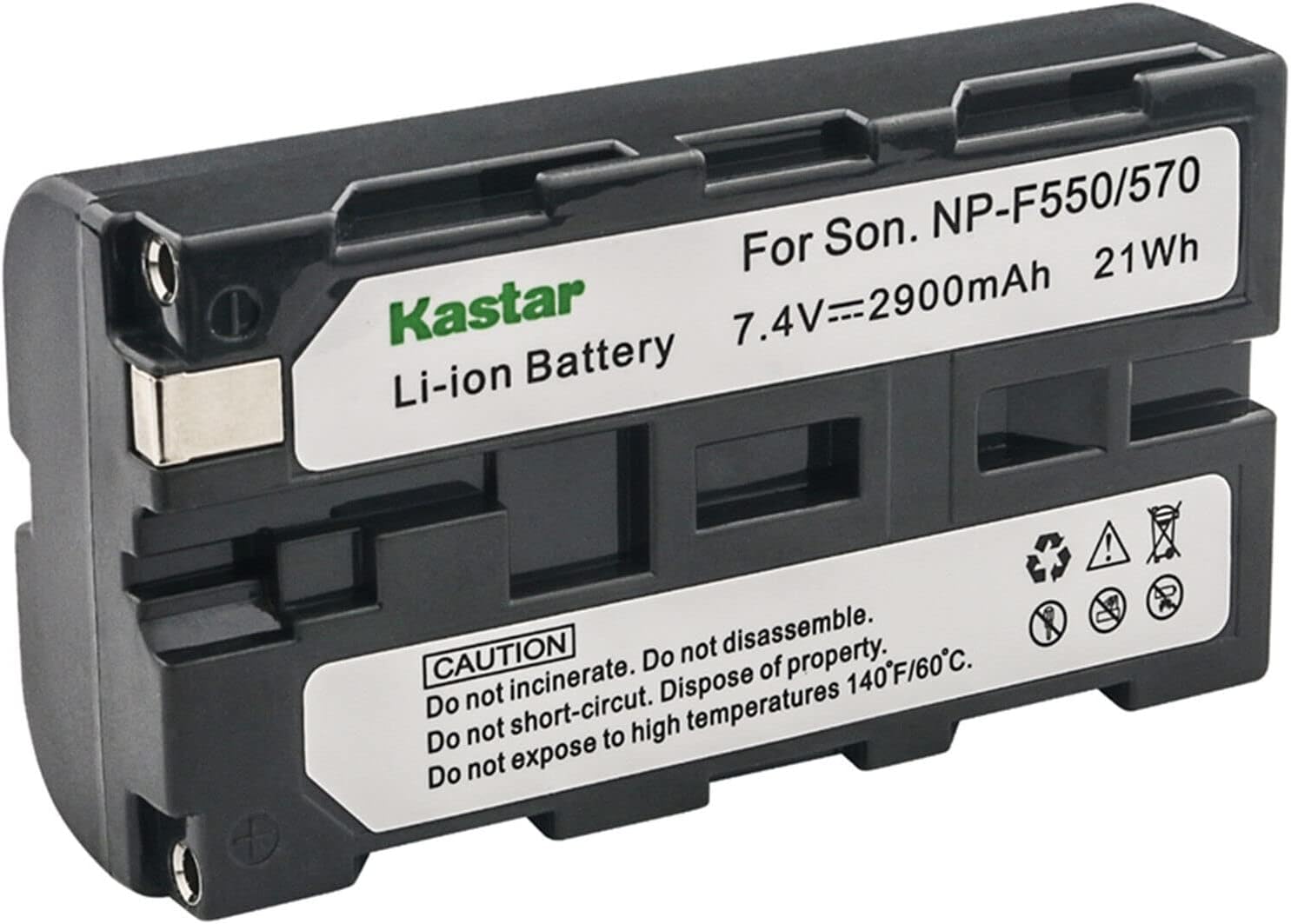 Kastar Paquete de 1 batería NP-F550  NP-F570 y cargador de pared de CA de repuesto para Graphtec B-569, XU101035-17001A, Seiko BP-3007-A1-E, Seiko