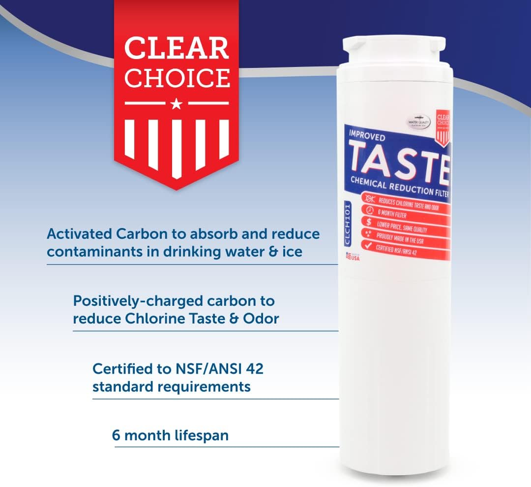 Clear Choice – Filtro de sabor de repuesto para filtro Whirlpool UKF8001 WF50 compatible con EDR4RXD1 EFF-6013A FILTER4A FILTER4 Filtro de agua para