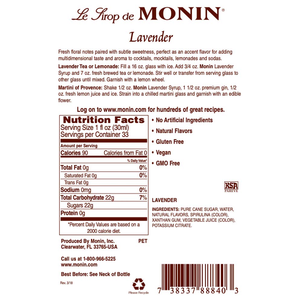 Monin jarabe de lavanda