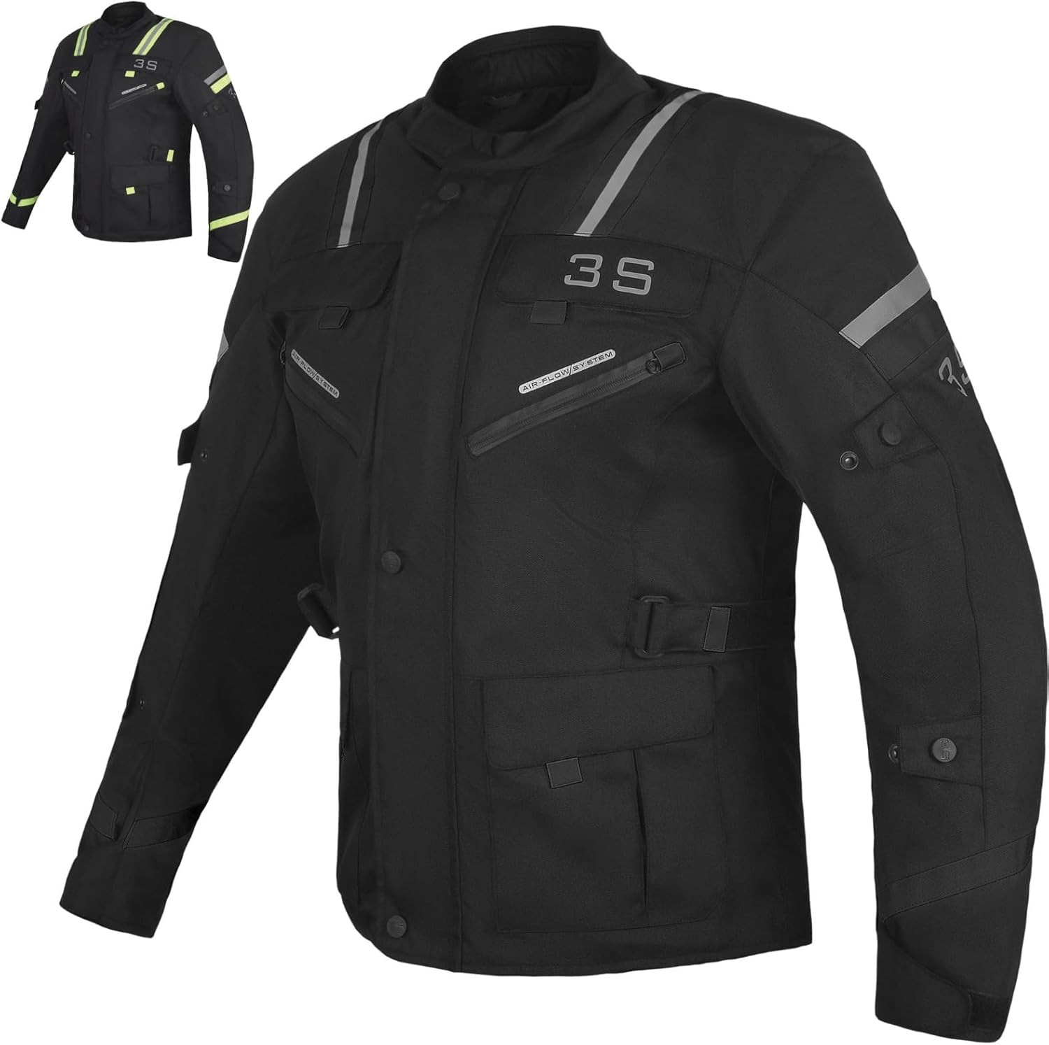 3S Ultimate Adventure – Chaqueta de motocicleta para hombre, armadura CE, impermeable, protección para todas las estaciones para turismo y ciclismo