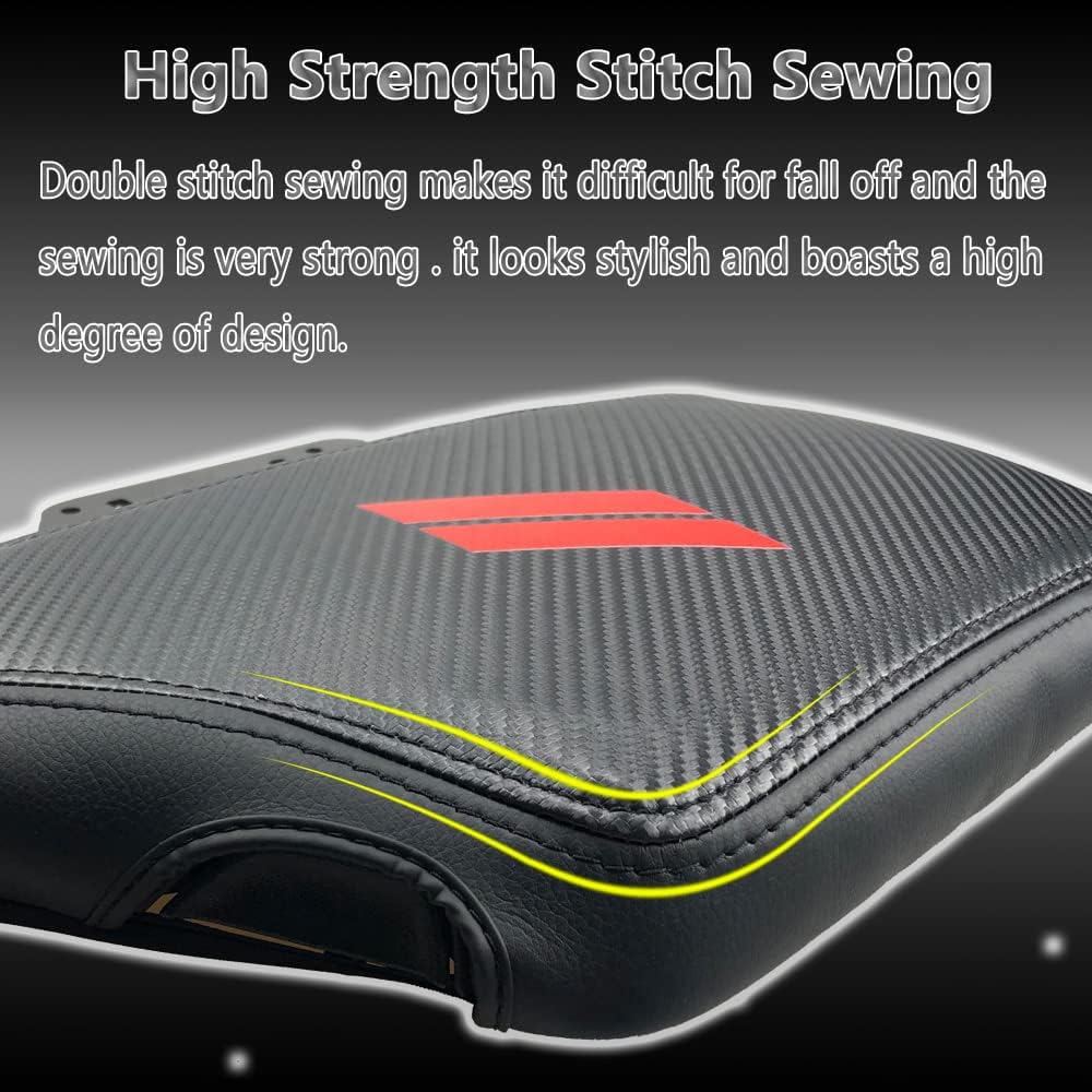 CEBAT – Funda para el reposabrazos de la consola central, de piel, antiarañazos, de protección, accesorios de decoración interior, para Dodge