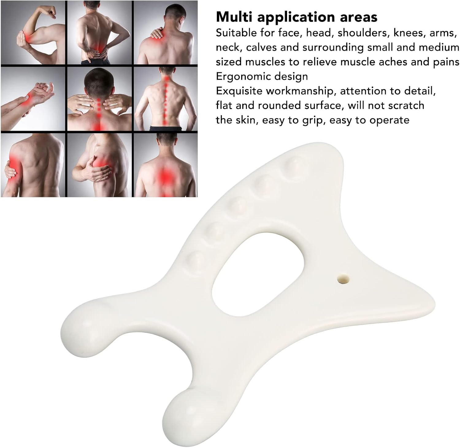 Herramienta de masaje de raspado, herramienta de masaje Guasha, herramienta de guasha, herramienta de raspado de cerámica Gua Sha, herramientas de