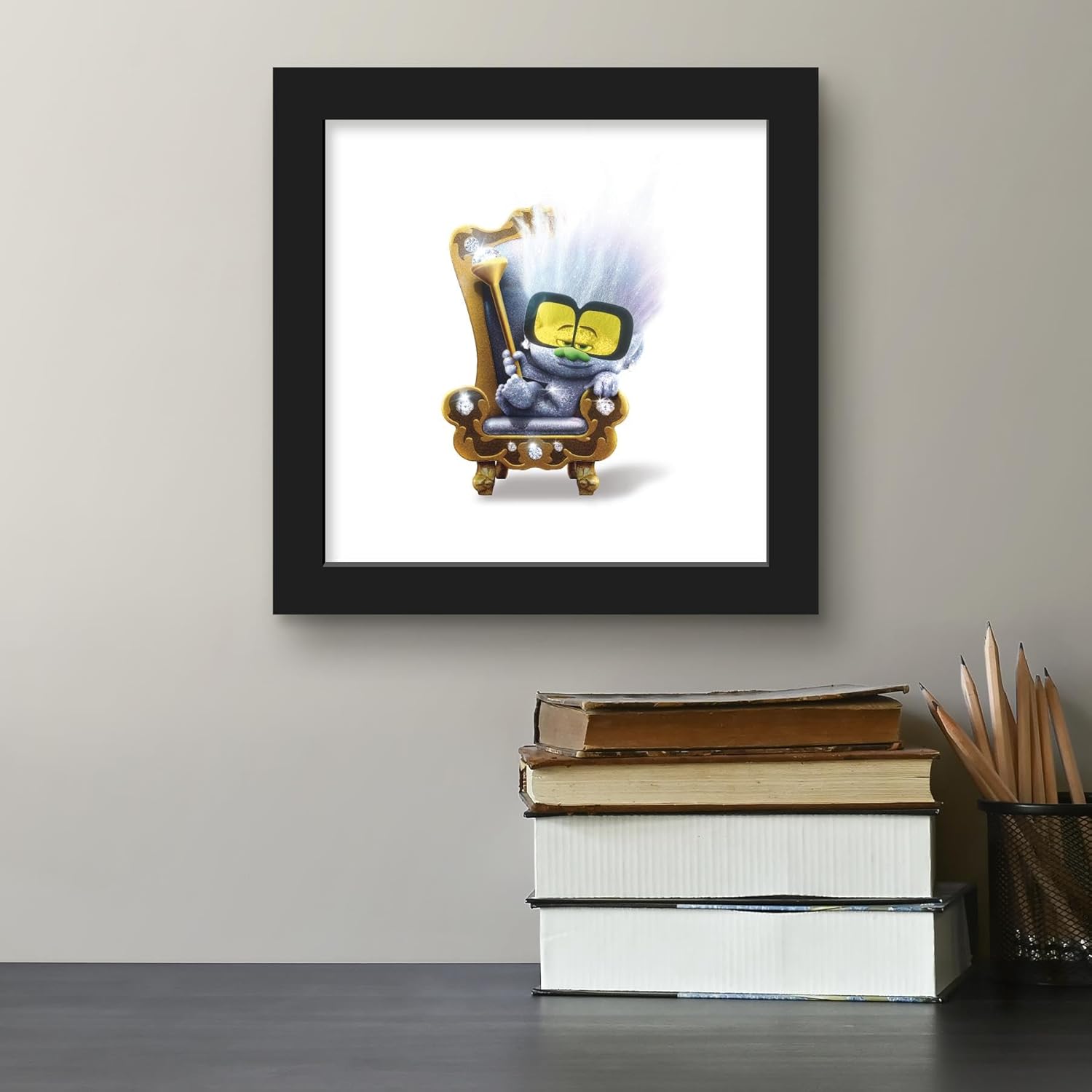 Trends International Gallery Pops Trolls Band Together – Póster de pared con pequeños diamantes, 12.00 x 12.00 pulgadas, versión de marco negro