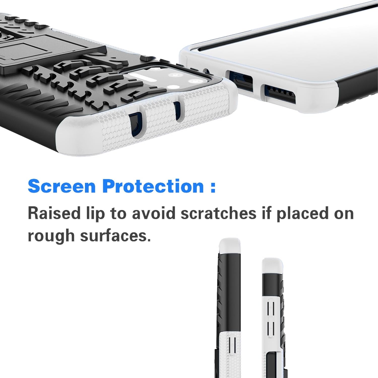 Asuwish Funda protectora híbrida para Moto G9 Plus con protector de pantalla de vidrio templado, funda protectora híbrida resistente para