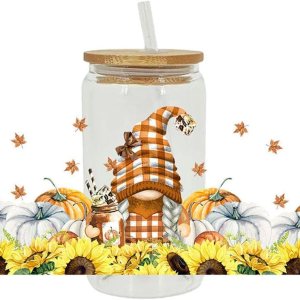 Adhesivo de transferencia UV DTF para vasos de vidrio de 16 onzas, envoltura de taza UV DTF, calcomanías impermeables para Halloween, Acción de Adhesivo de transferencia UV DTF para vasos de vidrio de 16 onzas, envoltura de taza UV DTF, calcomanías impermeables para Halloween, Acción de