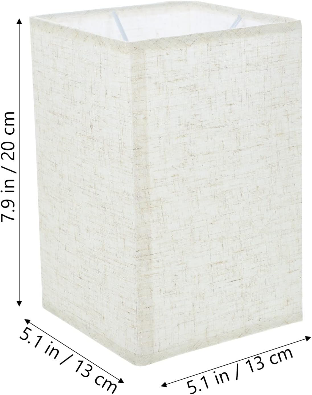 Pantalla de lámpara cuadrada de lino para lámpara de mesa, cubierta de luz de pie, pantalla de escritorio, pantalla rectangular