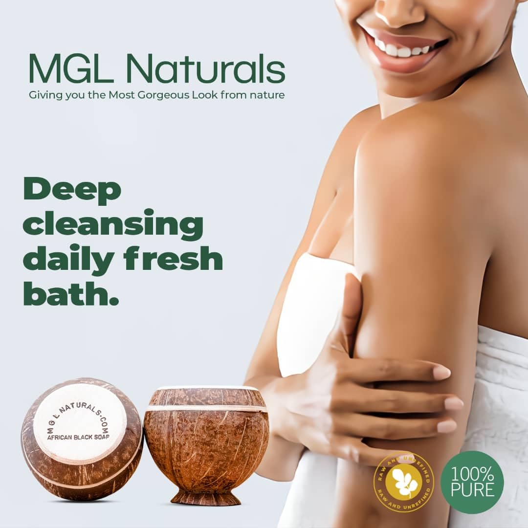 Jabón negro africano crudo en olla de coco  Premium y orgánico  Limpieza profunda facial y corporal. Para acné, eccema y manchas oscuras. (16)