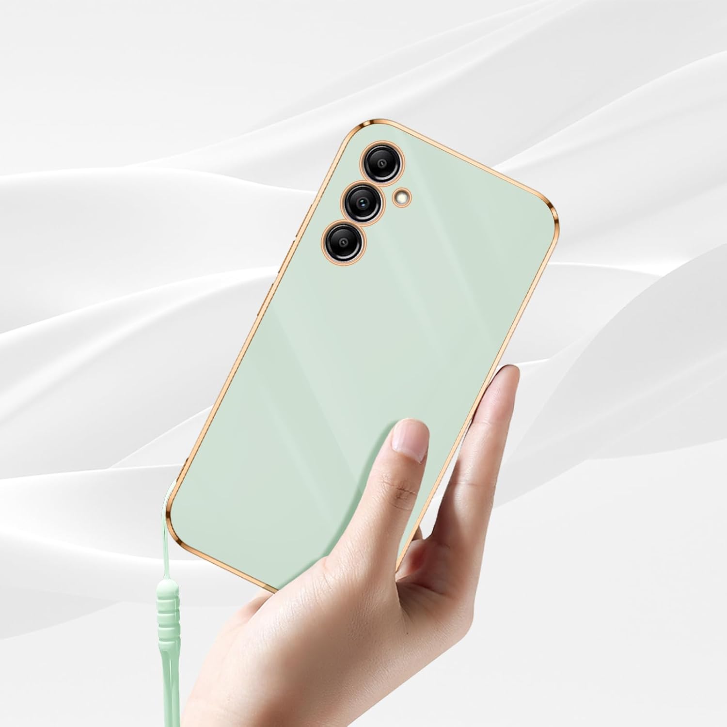 Funda para A14 0.18 oz, Galaxy A14 0.18 oz Funda para teléfono para mujer, galvanoplastia, de lujo, estética, moderna, bonita, con protección de TPU